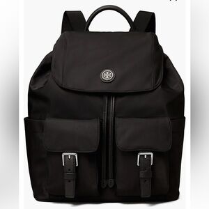 Tory Burch Flap Nylon Backpack